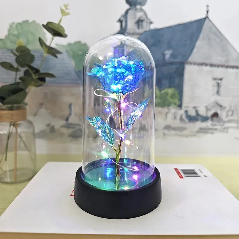 Rose Light Beautiful Realistic Looking Night Light Rose Eternal Flower Party Supplies LED Simulation Rose Flower Valentine's Day Quick Pick Grocers