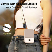 Portable Waist Fan Hanging Neck Fan Mini USB Rechargeable Portable Waist Clip Fan for Outdoor Sports Working Travel Small Fan Quick Pick Grocers