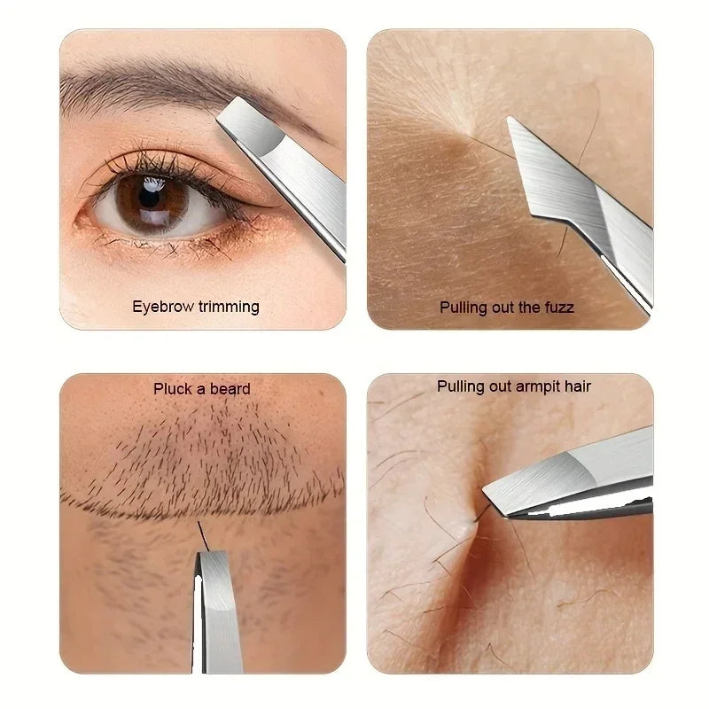 4pcs Set Professional Tweezers Set Perfect For Eyebrow Hair Removal Splinter Very Effortless and Relaxed to Remove for women Econic Blanks