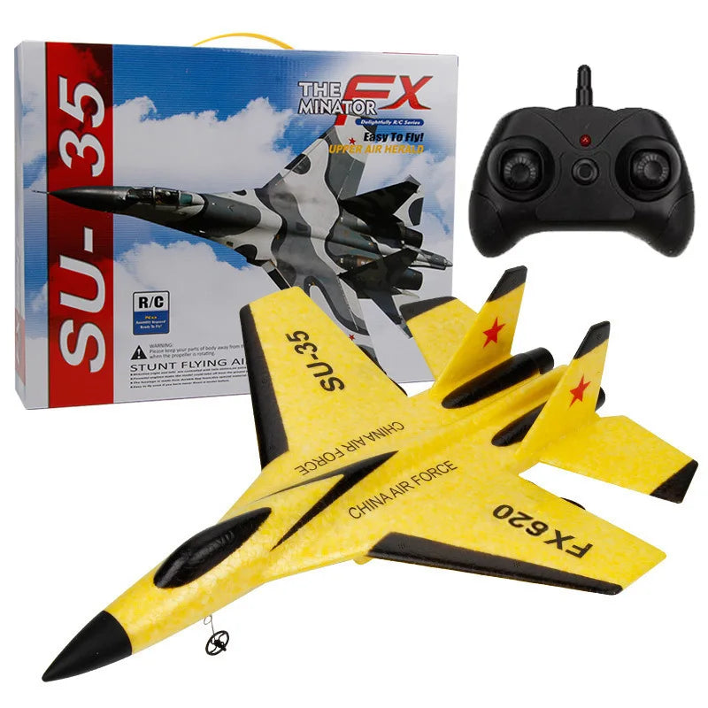 RC Foam Aircraft SU-35 Plane 2.4G Radio Control Glider Remote Control Fighter Plane Glider Airplane Foam Boys Toys for Children Econic Blanks