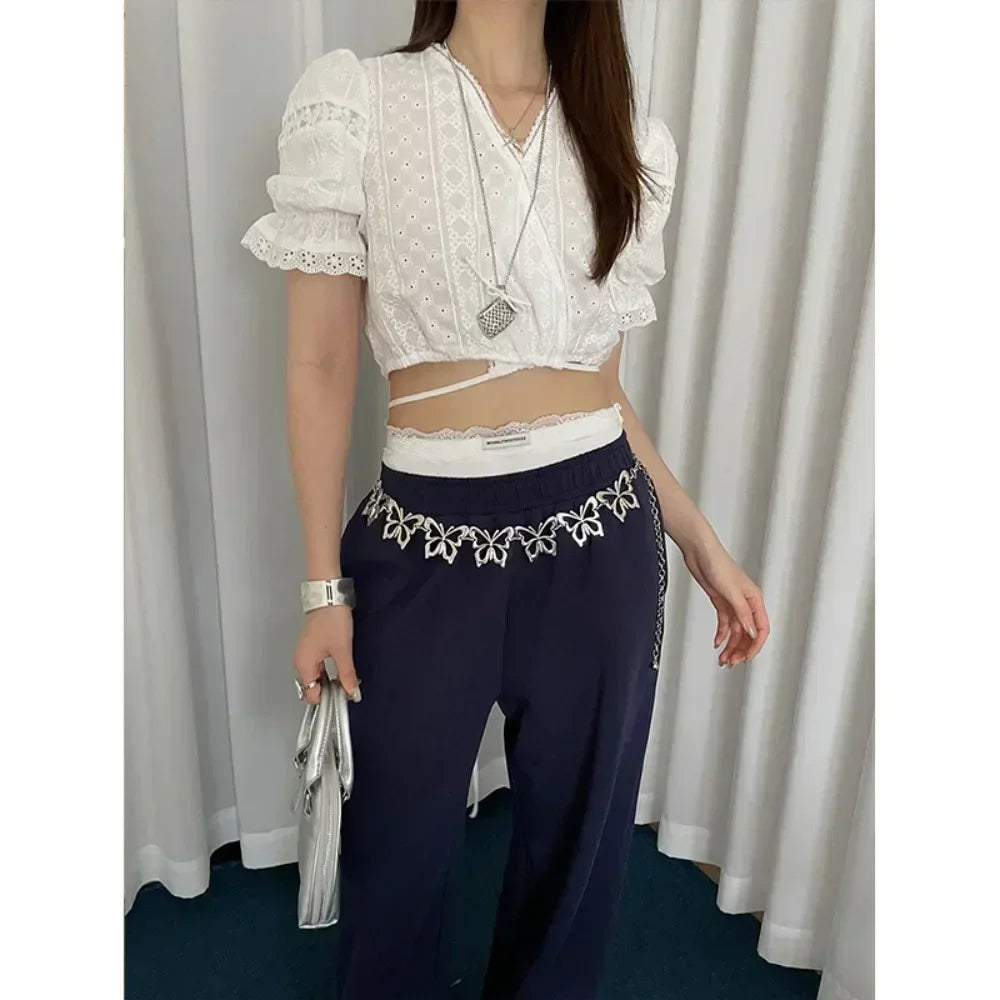 New Butterfly Tassel Waist Chain Y2K Trendy Bohemian Belt Summer Beach Accessories Vintage Flower Bohemian Belt Quick Pick Grocers
