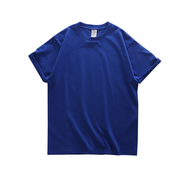 Dukeen 280gsm Oversized Heavy T-Shirt for Men Summer Short Sleeve Tee Cotton Solid Color Top Casual T Shirts One Piece Quick Pick Grocers