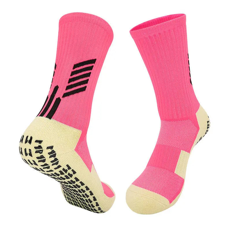 High Quality Anti Slip Soccer Socks Adults Kids Sport Towel Bottom Cotton Mid Tube Non Slip Football Hockey Baseball Grip Sock Quick Pick Grocers