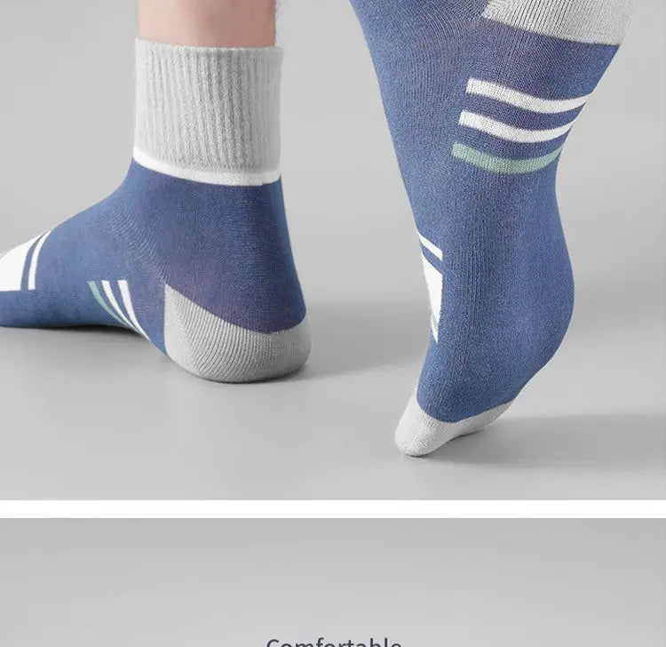 Men's Pure Cotton Socks Spring Striped Casual Socks Men's Anti-odor Antibacterial Business Socks High Quality Sports Sock Meias Quick Pick Grocers