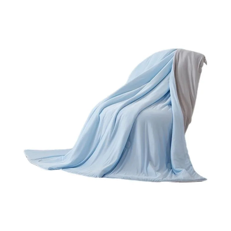 Cooling Blanket for Bed Silky Air Condition Comforter Lightweight Cooled Summer Quilt with Double Side Cold & Cooling Fabric Quick Pick Grocers