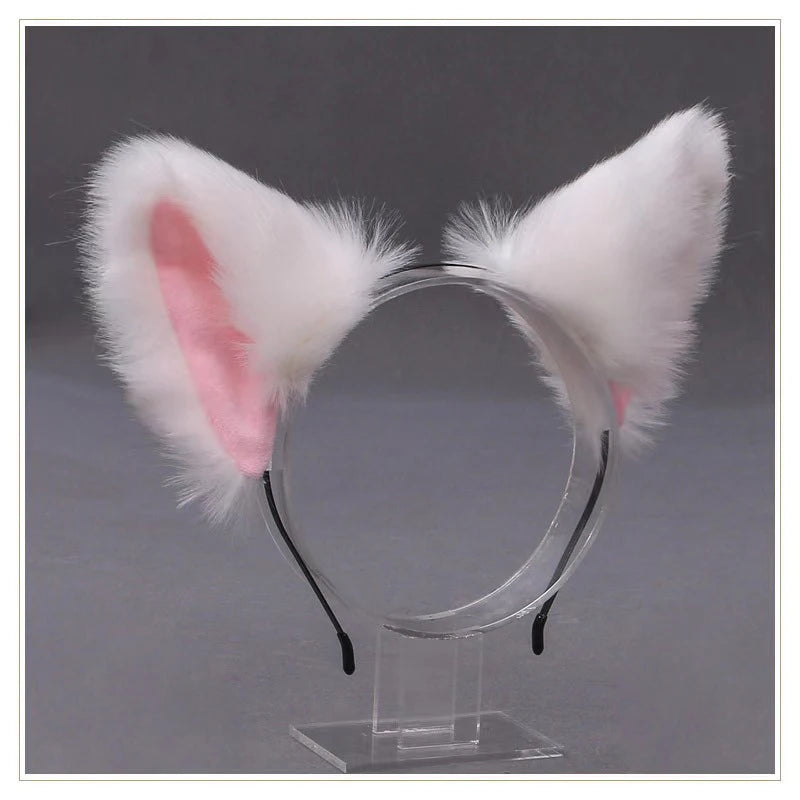 Lolita Animal Cat Fox Ear Hair Hoops Cosplay Girls Halloween Anime Headbands Headwear Hair Accessories Quick Pick Grocers