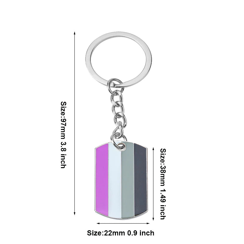 Progress Transgender Rainbow Pansexual pride Genderqueer pride Asexual Metal Key Ring Key Chain For Women Jewelry Quick Pick Grocers