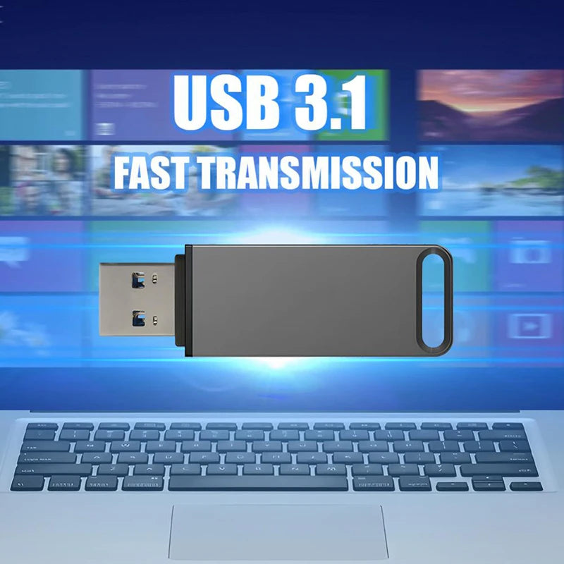 16TB 2TB USB Metal Flash Drive 8TB Large Capacity Portable Pendrive USB 3.0 High-Speed File Transfer Waterproof U Disk Universal Quick Pick Grocers