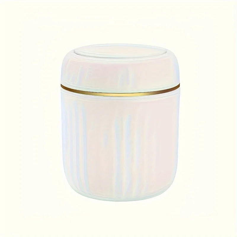 Mini Desktop Trash Can with Lid Garbage Waste Bin Organizer Bedroom Office Desk Storage Box Made Durable Plastic Home Supplies Econic Blanks