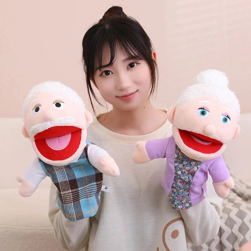 28-33cm Kids Plush Finger & Hand Puppet Popular Activity Boy Girl Role Play Bedtime Story Props Family Role Playing Toys Doll Econic Blanks
