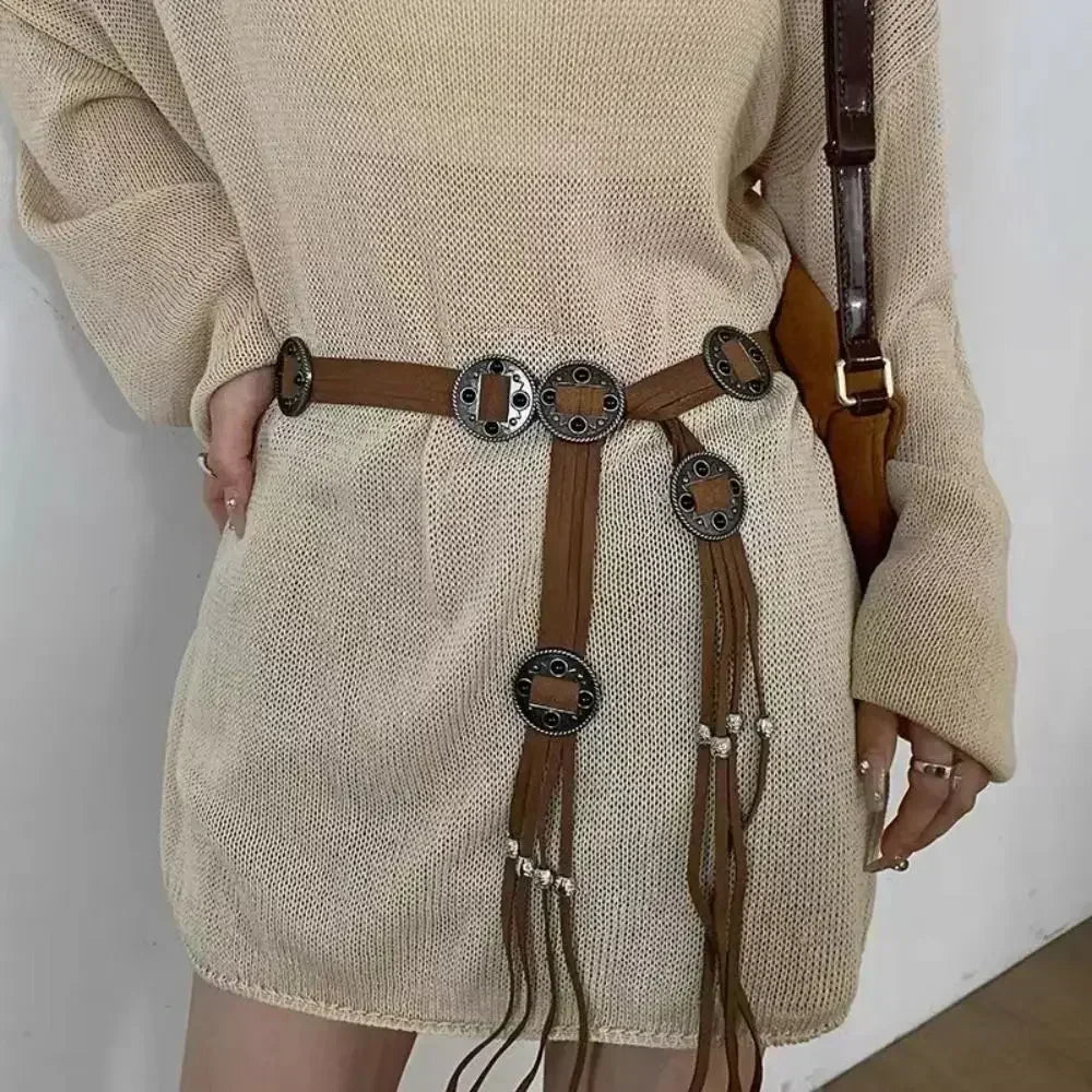 New Butterfly Tassel Waist Chain Y2K Trendy Bohemian Belt Summer Beach Accessories Vintage Flower Bohemian Belt Quick Pick Grocers