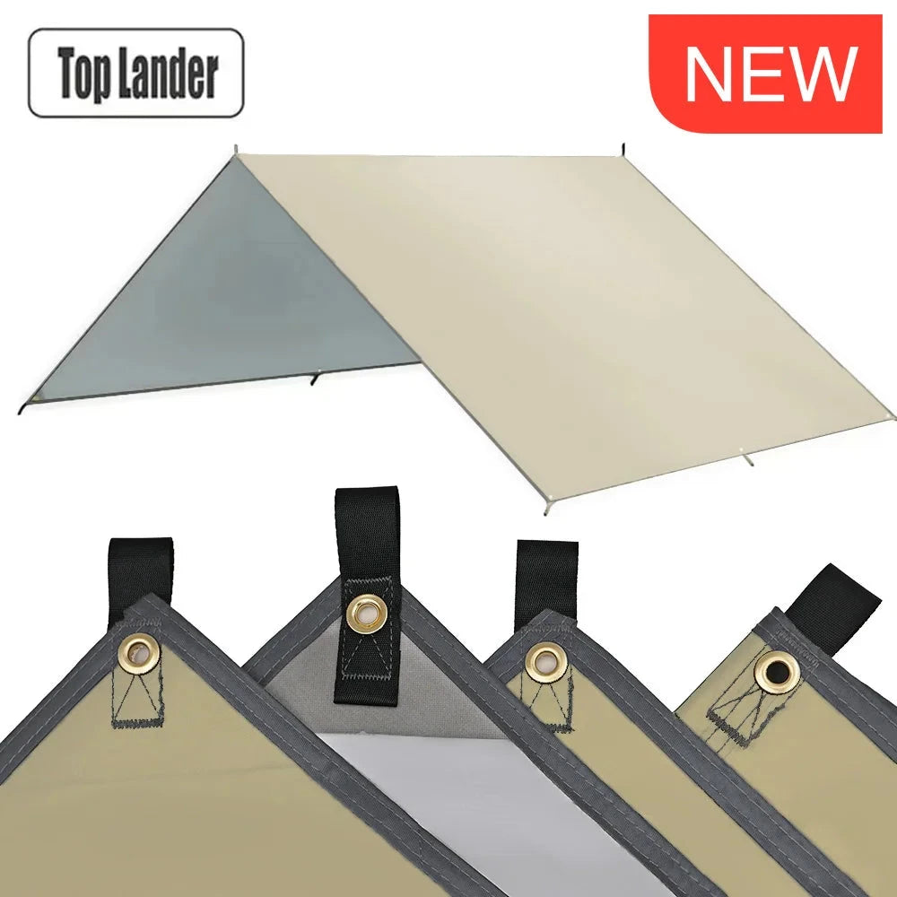 4x4m 5x3m 4x3m 3x3m Ultralight Waterproof Tarp Tent Large Camping Awning Sun Shelter Garden Canopy Outdoor Beach Shade Hiking Econic Blanks