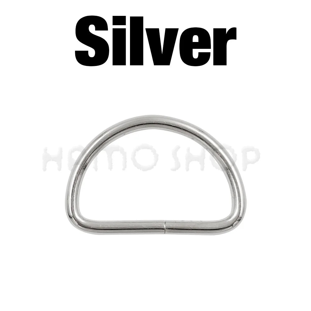 20-1000pcs Metal D Ring Adjustable Buckle Clasp For Webbing Backpacks Straps Bags Cat Dog Collar Chain Buckles DIY Accessorie Quick Pick Grocers