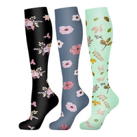 58 Styles 3 Pairs/Pack Compression Socks Knee High 30MmHg  Women Men Sports Socks Edema Diabetes Varicose Veins Running Socks Quick Pick Grocers