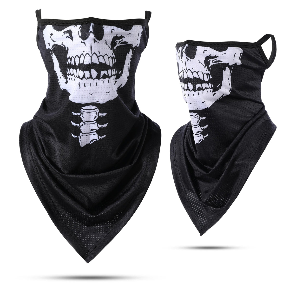 Skull Print Quick-drying Bandana Summer Scarf Breathable Half Face Cover Reusable Neck Gaiter Mask Sport Cycling Hiking Fishing Quick Pick Grocers