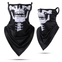 Skull Print Quick-drying Bandana Summer Scarf Breathable Half Face Cover Reusable Neck Gaiter Mask Sport Cycling Hiking Fishing Quick Pick Grocers