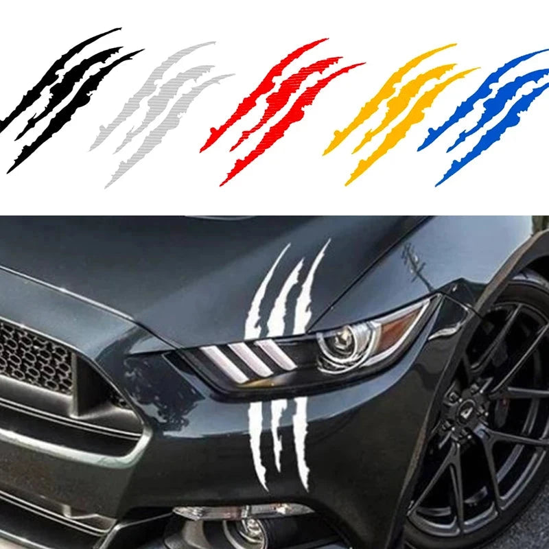 Car Sticker Reflective Monster Claw Scratch Stripe Marks Headlight Decal Auto Exterior Waterproof Vinyl Decal Car Accessories Econic Blanks