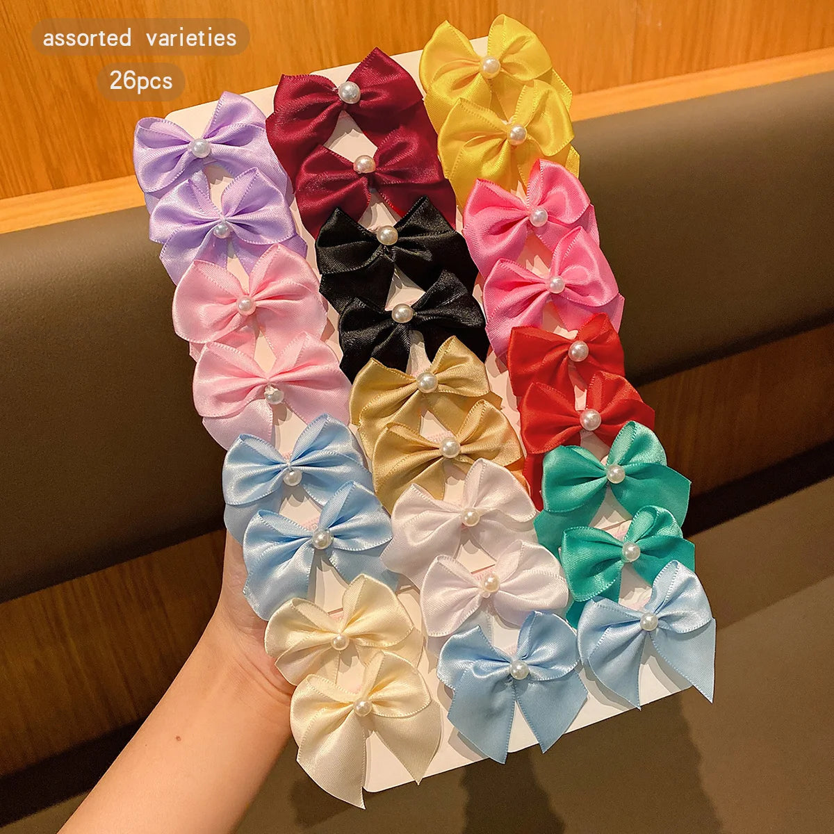 30 colored random bow fabric hair clips suitable for daily use as hair accessories Quick Pick Grocers
