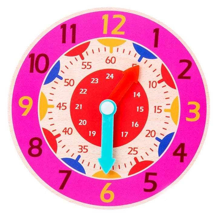 Baby Montessori Toys Wooden Clock Hour Minute Second Cognition Time Learning Teaching Aids Educational Toys For Children Purest Peak