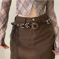 New Butterfly Tassel Waist Chain Y2K Trendy Bohemian Belt Summer Beach Accessories Vintage Flower Bohemian Belt Quick Pick Grocers