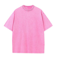Men's Summer T-shirt 230G Heavy Cotton Vintage Washed T-Shirts Oversized Short Sleeve Loose Streetwear Short Sleeve Tops Tee Quick Pick Grocers