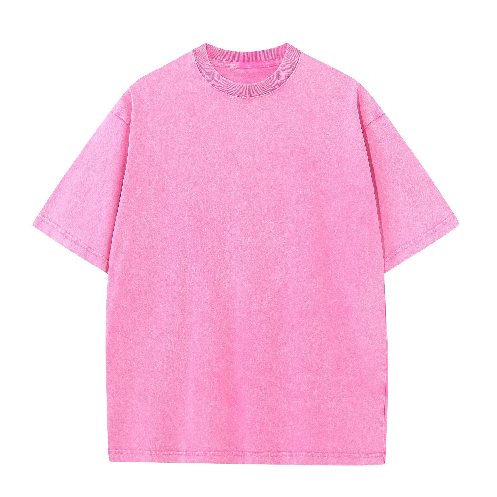 Men's Summer T-shirt 230G Heavy Cotton Vintage Washed T-Shirts Oversized Short Sleeve Loose Streetwear Short Sleeve Tops Tee Quick Pick Grocers
