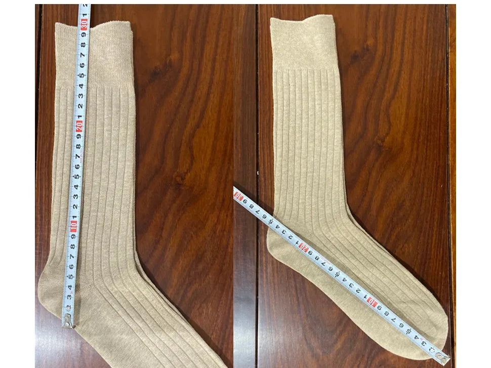 Man Long Socks Plus Combed Cotton Striped Business Breathable,Deodorant Party Dress Large Size Formal Socks Gentleman EU45-50 Quick Pick Grocers