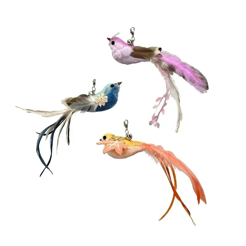 Simulation Bird Cat Toys Funny Interactive Peacock with Bell Cat Stick Toy for Kitten Playing Teaser Wand Toys Pet Cats Supplies Quick Pick Grocers