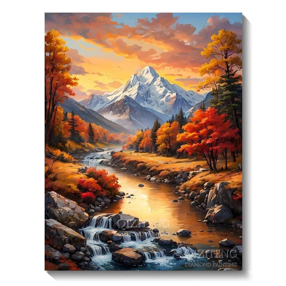 5D Diamond Art Painting Aurora Landscape Mosaic Embroidery Cross Stitch Kit Full Round Rhinestone Diy Wall Home Decor Gift Econic Blanks