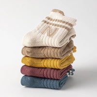 3Pairs/lot Children's Socks For Boys Girls Cotton Letter Kids Socks Casual Sport Girl Boy Toddler Baby Floor Short Sock Non-slip Quick Pick Grocers