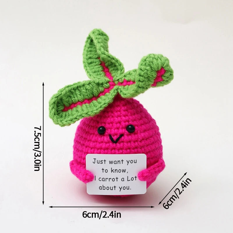 Crochet Positive Energy Doll Pocket Hug Mother's Day Gifts 2026 Handmade Knitted Ornament Handmade Crochet Doll Graduation Gifts Quick Pick Grocers