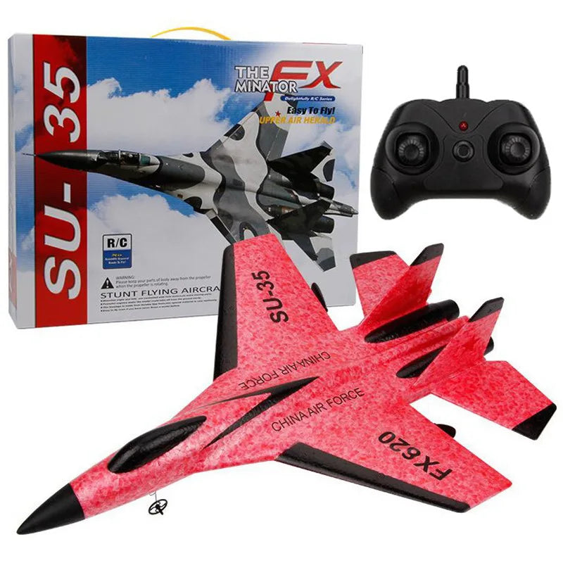 RC Foam Aircraft SU-35 Plane 2.4G Radio Control Glider Remote Control Fighter Plane Glider Airplane Foam Boys Toys for Children Econic Blanks