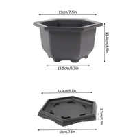 Rectangular Flowerpots Plastic Bonsai Plants Pot Square for Flower Balcony Garden Yard Landscape Bonsai Pot Trays Home Decor Quick Pick Grocers