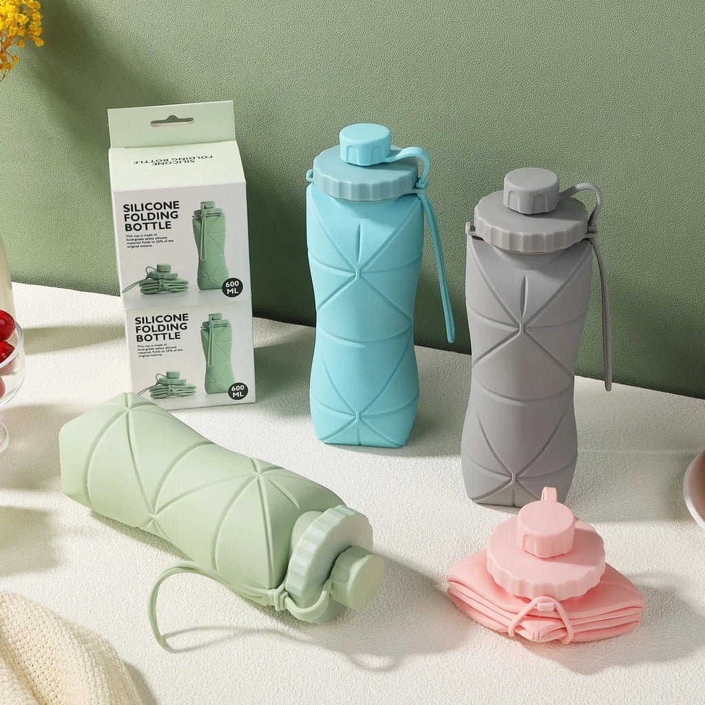 New Creative Silicone Folding Water Cup Outdoor Portable and Scalable Water Cup Sports Water Bottle Travel Water Cup Handy Cup Econic Blanks