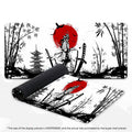 Samurai Warrior Mouse Pad Gamer Computer Accessories Keyboard Table Mat Black Mousepad Company Gaming Laptop Desk Accessory Pc Quick Pick Grocers