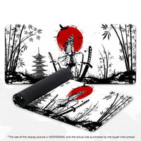 Samurai Warrior Mouse Pad Gamer Computer Accessories Keyboard Table Mat Black Mousepad Company Gaming Laptop Desk Accessory Pc Quick Pick Grocers