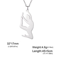 Rhythmic Gymnastics Necklace Women Trend 2025 Gymnast Stainless Steel Jewelry BFF Dancer Girl Sport Accessories Mother Day Gift Quick Pick Grocers