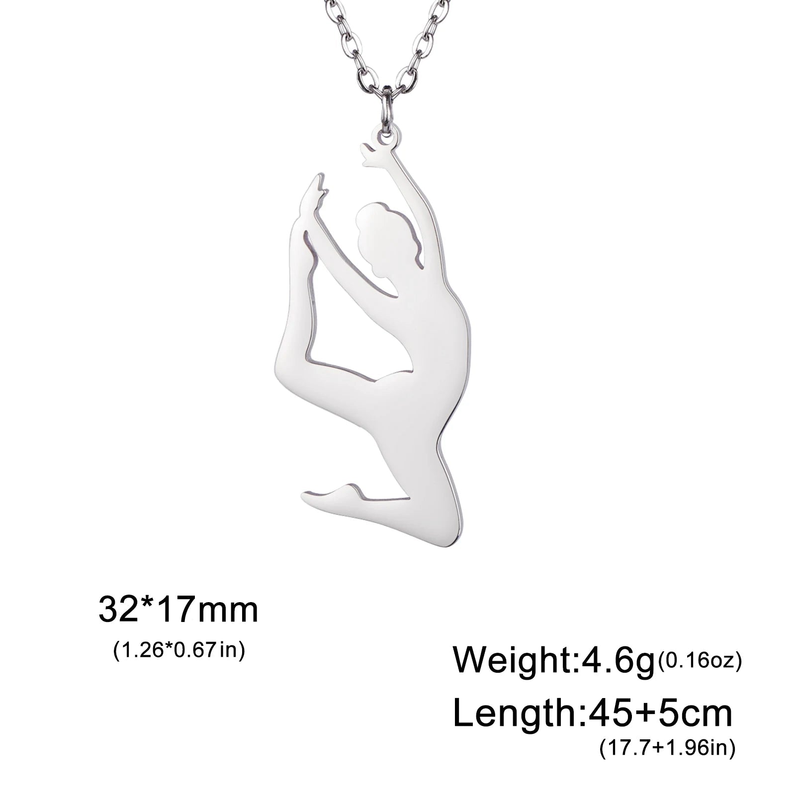 Rhythmic Gymnastics Necklace Women Trend 2025 Gymnast Stainless Steel Jewelry BFF Dancer Girl Sport Accessories Mother Day Gift Quick Pick Grocers