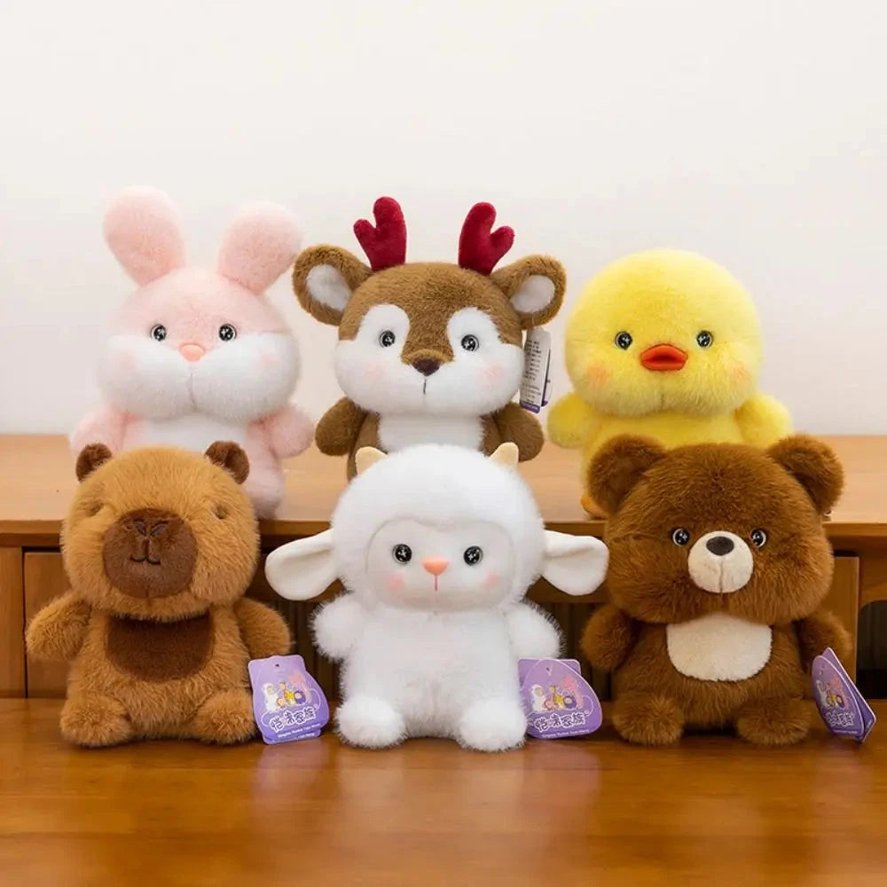 Cute 16cm Plush Companion Doll Capybara Elephant Stuffed Animal Pillow Plush Bear Animal Plush Toy Sleeping Gift Econic Blanks