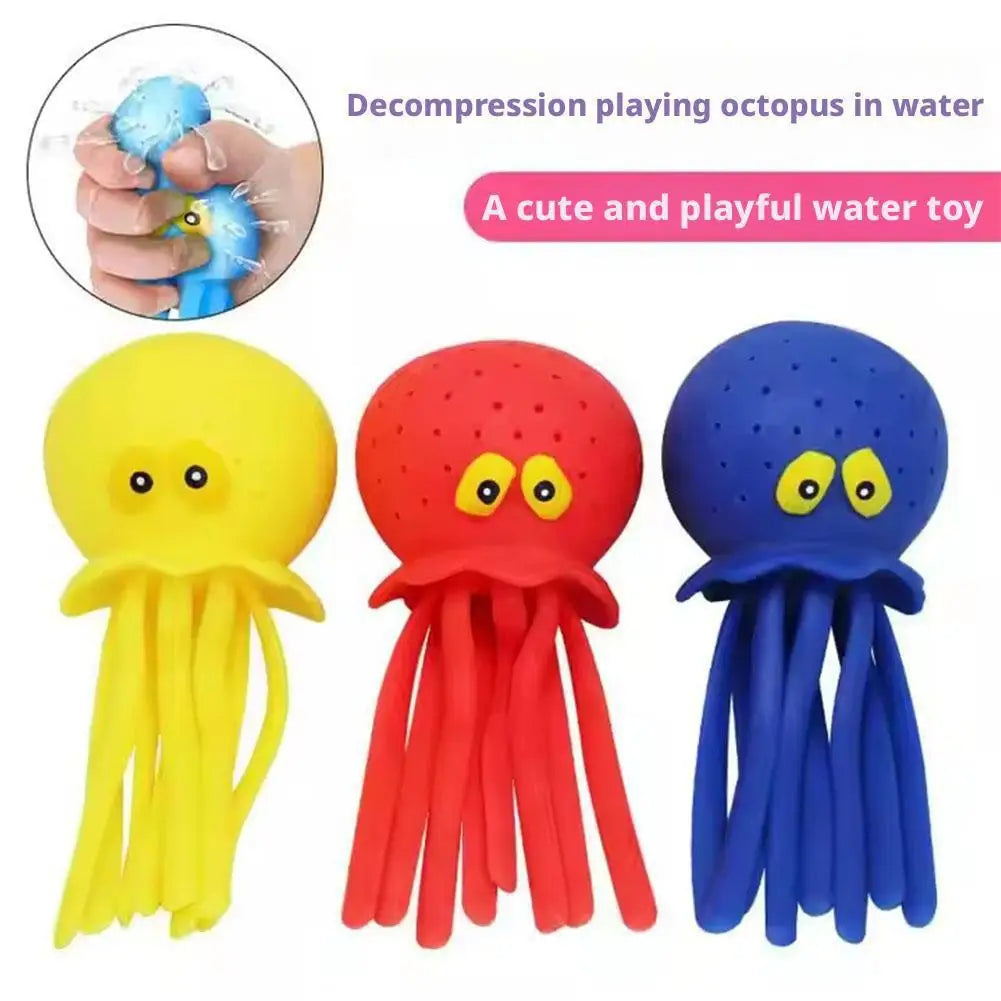 Baby Bath Toys Sponge Water Absorbing Octopus Squeezing Stress Relief Toys Summer Swimming Play Water Bath Toy for Children Quick Pick Grocers