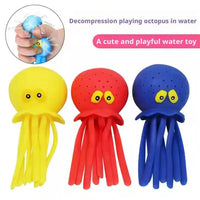 Baby Bath Toys Sponge Water Absorbing Octopus Squeezing Stress Relief Toys Summer Swimming Play Water Bath Toy for Children Quick Pick Grocers