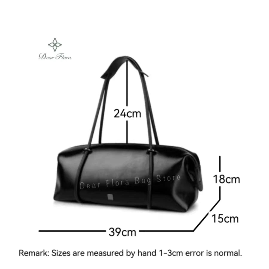 Y2K Women's Bag Large Capacity Boston Pillow Handbag Spicy Girl Fashion Motorcycle Shoulder Bags Vintage Large Capacity Tote Bag Quick Pick Grocers