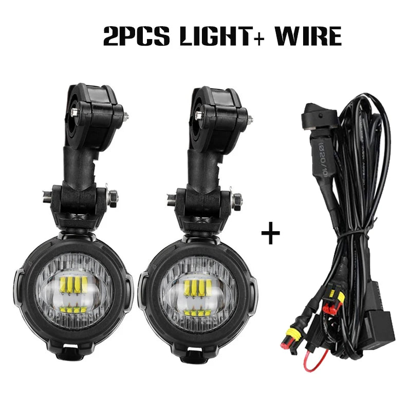 E9 Motorcycle LED Auxiliary Headlight Flipable Fog Light Protector For BMW R1200GS LC R1250GS Adventure R1250RT R1200RT R1250RS Quick Pick Grocers