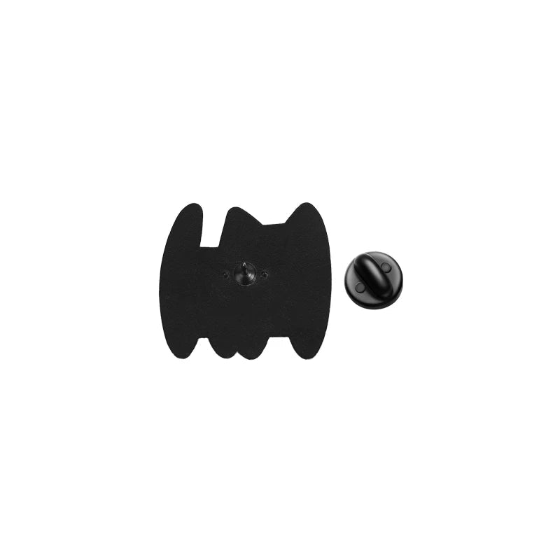 LGBT Pride Rainbow Striped Cat Brooch Enamel Pins Cute Cartoon Big Eye Kitten Brooch Lapel Badge Animal Jewelry Gift for Friends Quick Pick Grocers