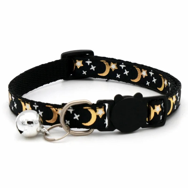 Pet Collar With Bell Cartoon Footprint Colorful Dog Puppy Kitten Collar Adjustable Safety Bell Ring Necklace Pet Accessories Econic Blanks