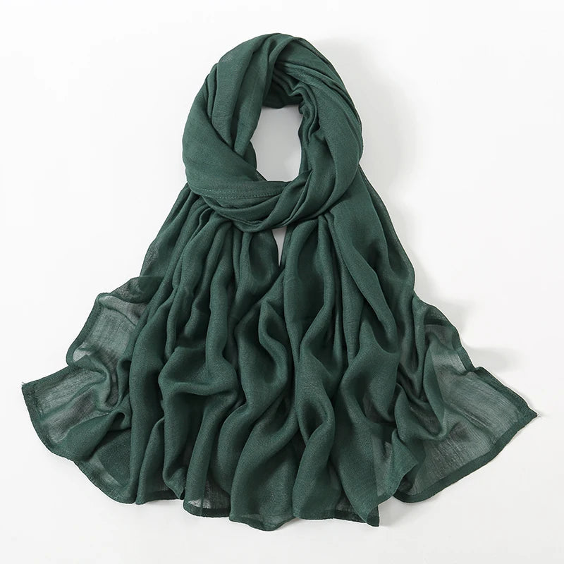 Fashion Modal Hijab Rayon Cotton Shawls Muslim Hijabs For Women Plain Scarf Big Size Headscarf Islamic Turban Headband 190*85cm Quick Pick Grocers