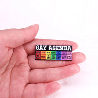 Rainbow LGBT Encourage Letters Metal Enamel Badge Gay Lesbian Asexual Transgender Adaptive Lapel Pin Jewelry Gifts Accessories Quick Pick Grocers