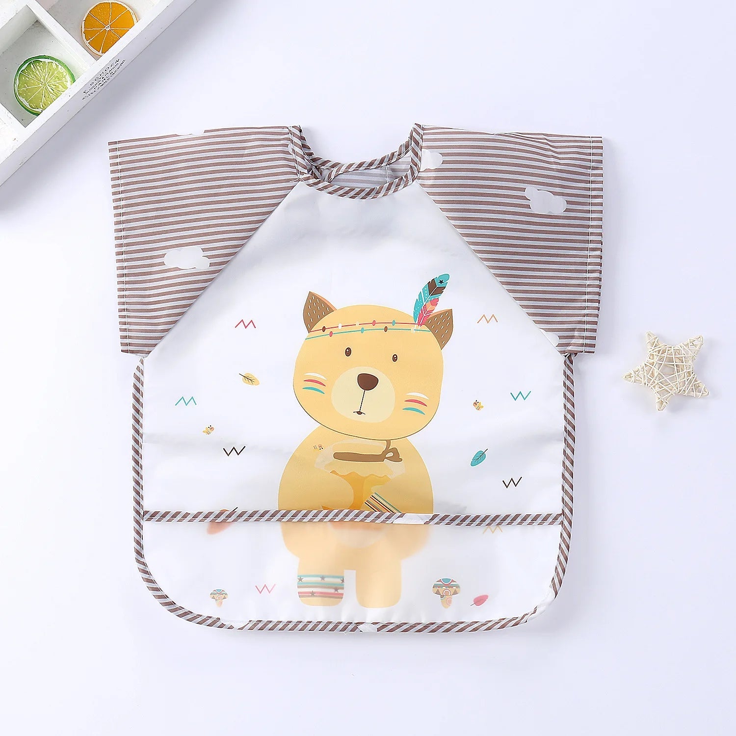 Waterproof EVA Full Sleeve Baby Bibs Children Apron Long Sleeve Feeding Smock Kids Eating Breastplate Infant Scarf Clothing Quick Pick Grocers
