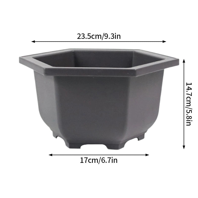 Rectangular Flowerpots Plastic Bonsai Plants Pot Square for Flower Balcony Garden Yard Landscape Bonsai Pot Trays Home Decor Quick Pick Grocers