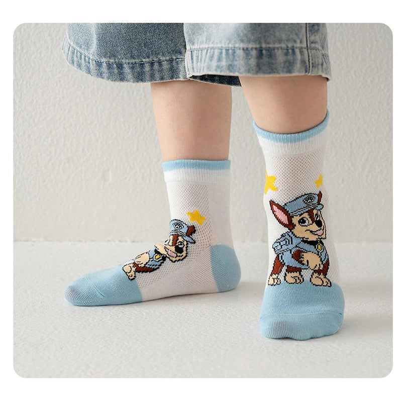 5 Pairs Paw Patrol Kids Socks Cotton Boys Cute Cartoon Socks for Children Baby Casual Socks Spring and Summer Boys Socks Quick Pick Grocers